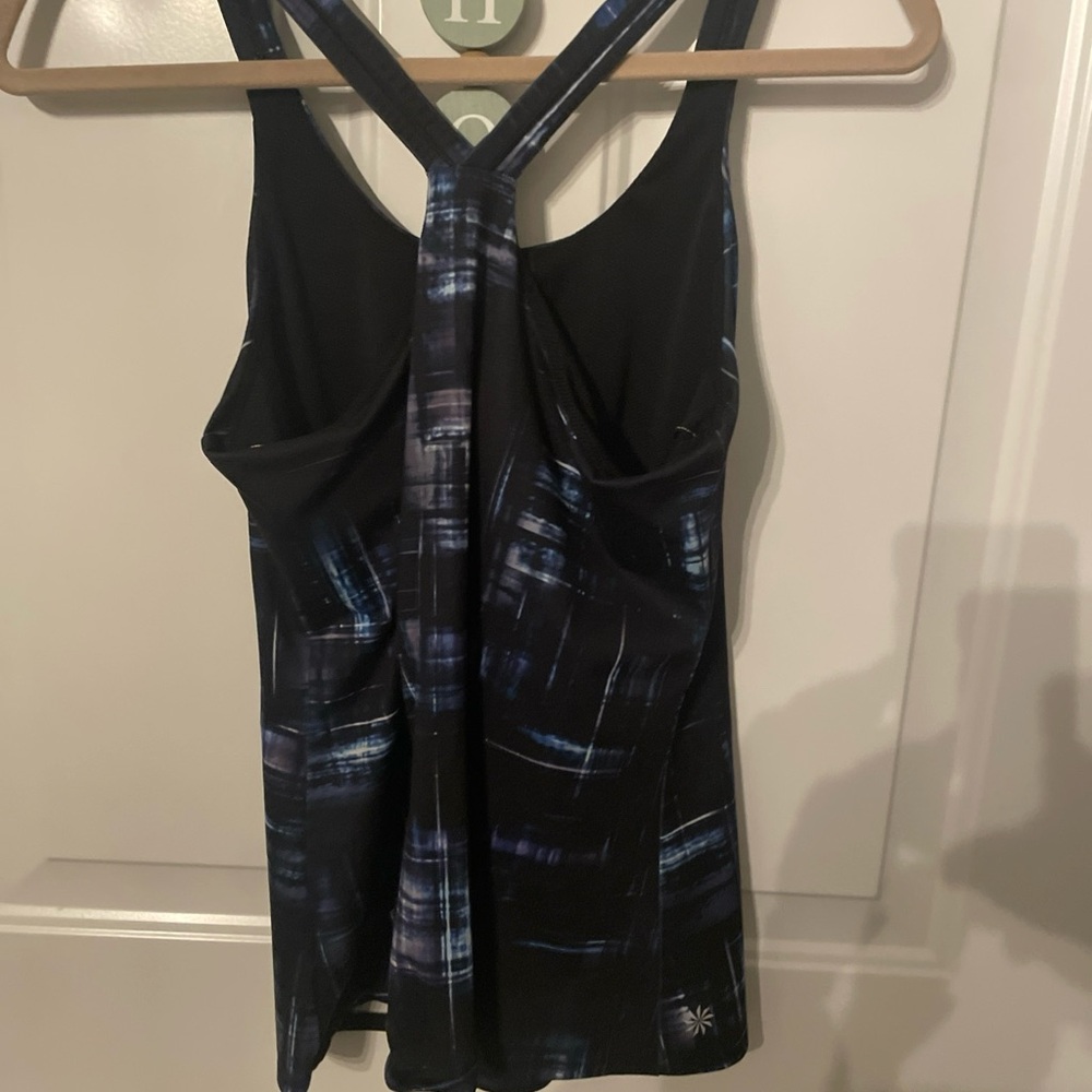 Athletica multicolor razorback top for workout size medium